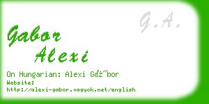 gabor alexi business card